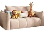 WFL Group Kinderschlafsofa, Rosa, Kunststoff, 3-Sitzer, 162x86x101 cm,...
