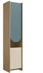Mirjan24 Kinderregal, Eiche, Blau, Holzwerkstoff, Rechteckig, 44x198x40 cm,