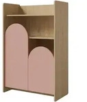 Mirjan24 Kinderregal, Eiche, Rosa, Holzwerkstoff, Rechteckig, 84x128x40 cm,