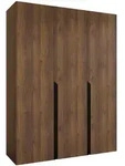 Mirjan24 Dreht&uuml;renschrank, Nussbaum, Schwarz, Kunststoff, Rechteckig,...