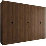 Mirjan24 Dreht&uuml;renschrank, Nussbaum, Kunststoff, Rechteckig, 270x203x50 cm,