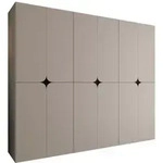 Mirjan24 Dreht&uuml;renschrank, Kaschmir, Kunststoff, Rechteckig, 240x203x50 cm,