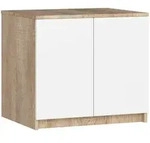 Akord Kleiderschrank, Sonoma Eiche, Wei&szlig;, Holzwerkstoff, Nachbildung, Holz...