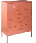 Beliani Kommode, Gold, Braun, Metall, 80x102x40 cm, Wohnzimmer, Kommoden &