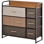 Homcom Kommode, Mehrfarbig, Metall, Nachbildung, 7 Schubladen, Rechteckig, 29x78.5x80
