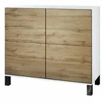 Vladon Kommode, Eiche Wotan, Holzwerkstoff, 92.5x84.5x35 cm, Wohnzimmer,...