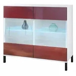 Vladon Kommode, Bordeaux, Holzwerkstoff, 92.5x83.5x35 cm, Wohnzimmer, Kommoden &