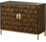 Massivmoebel24 Sideboard, Braun, Holz, Echtholz,Mangoholz, 2 F&auml;cher, Rechteckig,