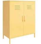 Mid.you Highboard Cache, Gelb, Metall, Uni, 2 F&auml;cher, 80x101x40 cm, Wohnzimmer,