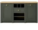 Lomado Sideboard, Gr&uuml;n, Holzwerkstoff, 145x83x41 cm, Wohnzimmer, Kommoden &