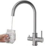 K&uuml;chenarmatur, Silber, Metall, 20.6x26.7x39.6 cm, K&uuml;chen, K&uuml;chenausstattung,