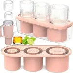 Eisw&uuml;rfelform, Rosa, Kunststoff, 1x1x1 cm, Essen & Trinken, Barausstattung