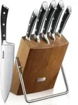 Messerblock, Braun, Metall, 22.4x9.4x35.8 cm, K&uuml;chenzubeh&ouml;r, Besteckk&auml;sten