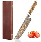 Zayiko Tanto, Braun, Metall, Echtholz, 34 cm, Kochen, K&uuml;chenmesser