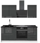 Vicco Singlek&uuml;che, Anthrazit, Wei&szlig;, Holzwerkstoff, Rechteckig, 190x206.8x51.6...