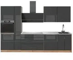 Vicco K&uuml;chenzeile, Anthrazit, Eiche, Holzwerkstoff, Rechteckig, 310x206.8x60...