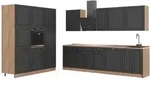 Vicco K&uuml;chenzeile, Anthrazit, Eiche, Holzwerkstoff, Rechteckig, 460x206.8x60...