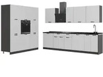 Vicco K&uuml;chenzeile, Wei&szlig;, Anthrazit, Holzwerkstoff, Rechteckig, 460x206.8x60...