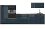 Vicco K&uuml;chenzeile, Dunkelblau, Wei&szlig;, Holzwerkstoff, Rechteckig, 340x153.6x60...