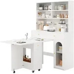 Okwish Buffet-Set, Wei&szlig;, Holzwerkstoff, 120x180x45 cm, K&uuml;chen, K&uuml;chenm&ouml;bel,