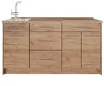 Vicco K&uuml;chenblock, Eiche, Eiche, Holzwerkstoff, Rechteckig, 150x81.2x60 cm,...