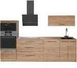 Vicco K&uuml;chenzeile, Eiche, Eiche, Holzwerkstoff, Rechteckig, 280x153.6x51.6 cm,
