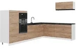 Vicco Eckk&uuml;che, Eiche, Wei&szlig;, Holzwerkstoff, Formgebogen, 327x153.6x51.6 cm,