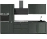 Vicco K&uuml;chenzeile, Gr&uuml;n, Anthrazit, Holzwerkstoff, Rechteckig, 310x206.8x51.6...