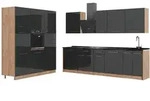 Vicco K&uuml;chenzeile, Anthrazit, Eiche, Holzwerkstoff, Rechteckig, 460x206.8x60...