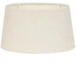 Light & Living Lampenschirm, Wei&szlig;, Textil, Oval, 17.5x12x21 cm, Lampen & Leuchten,