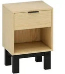 Homcom Nachttisch, Eiche, Holzwerkstoff, 1 Schubladen, 26x50x35 cm,...
