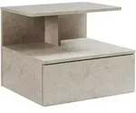 [en.casa] Wandschrank, Graubraun, Holzwerkstoff, Marmor Optik, 1 Schubladen,