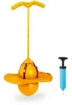 Relaxdays H&uuml;pfball, Gelb, Kunststoff, 39x29 cm, Outdoor Spielzeug