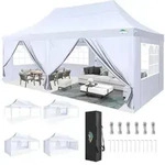 Faltpavillon, Wei&szlig;, Textil, 300x297x600 cm, Sonnenschutz & Sichtschutz,...
