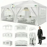 Faltpavillon, Wei&szlig;, Textil, 300x320x600 cm, Sonnenschutz & Sichtschutz,...