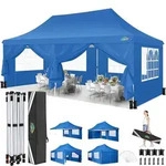 Faltpavillon, Blau, Textil, 300x300x600 cm, Sonnenschutz & Sichtschutz,...