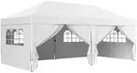 Outsunny Faltpavillon, Wei&szlig;, Textil, 295x285x590 cm, Sonnenschutz &...
