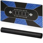 Relaxdays Pokermatte, Schwarz, Blau, Textil, Kunststoff, Wellpappe, Rechteckig,