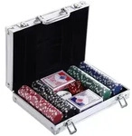 Homcom Pokerkoffer, Mehrfarbig, Kunststoff, 20.5x29.5 cm, Freizeit, Sport &...