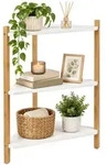 Relaxdays Eckregal, Wei&szlig;, Holzwerkstoff, Holz, 46x60x25 cm, Wohnzimmer, Regale,