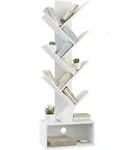 Relaxdays B&uuml;cherregal, Wei&szlig;, Holzwerkstoff, 38x113x20 cm, Wohnzimmer, Regale,