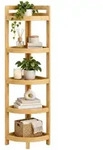 Relaxdays Eckregal, Hellbraun, Holz, Holzwerkstoff, 23x116x23 cm, Wohnzimmer, Regale,