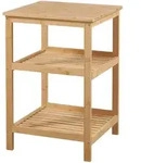 [en.casa] Standregal, Natur, Holz, Bambus, 40x60x40 cm, Wohnzimmer, Regale,