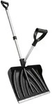Outsunny Schneeschieber, Schwarz, Metall, 37x135x45 cm, Gartenzubeh&ouml;r,...