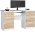 Raumhirsch Furniture Schreibtisch, Wei&szlig;, Braun, Holzwerkstoff, Rechteckig,...