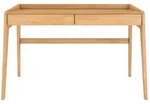 Visby Schreibtisch, Buche, Buchenholz, Echtholz,Eiche, Rechteckig, 125x81x70 cm,