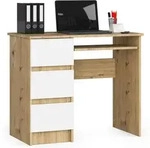Raumhirsch Furniture Schreibtisch, Eiche Artisan, Wei&szlig;, Holzwerkstoff,...