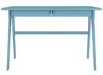 Visby Schreibtisch, Pastellblau, Buchenholz, Rechteckig, 120x75.5x65 cm,