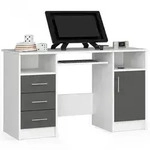 Raumhirsch Furniture Schreibtisch, Wei&szlig;, Anthrazit, Holzwerkstoff, Rechteckig,
