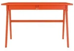 Visby Schreibtisch, Orange, Buchenholz, Rechteckig, 120x75.5x65 cm,...